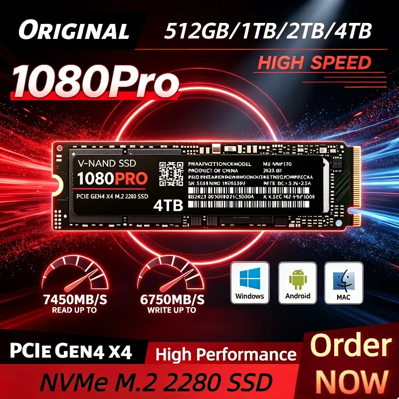 M.2 Nvme 4Tb Pcie 4.0 Ssd - Orijinal 1080Pro 512GB-4TB PCIe 4.0 M.2