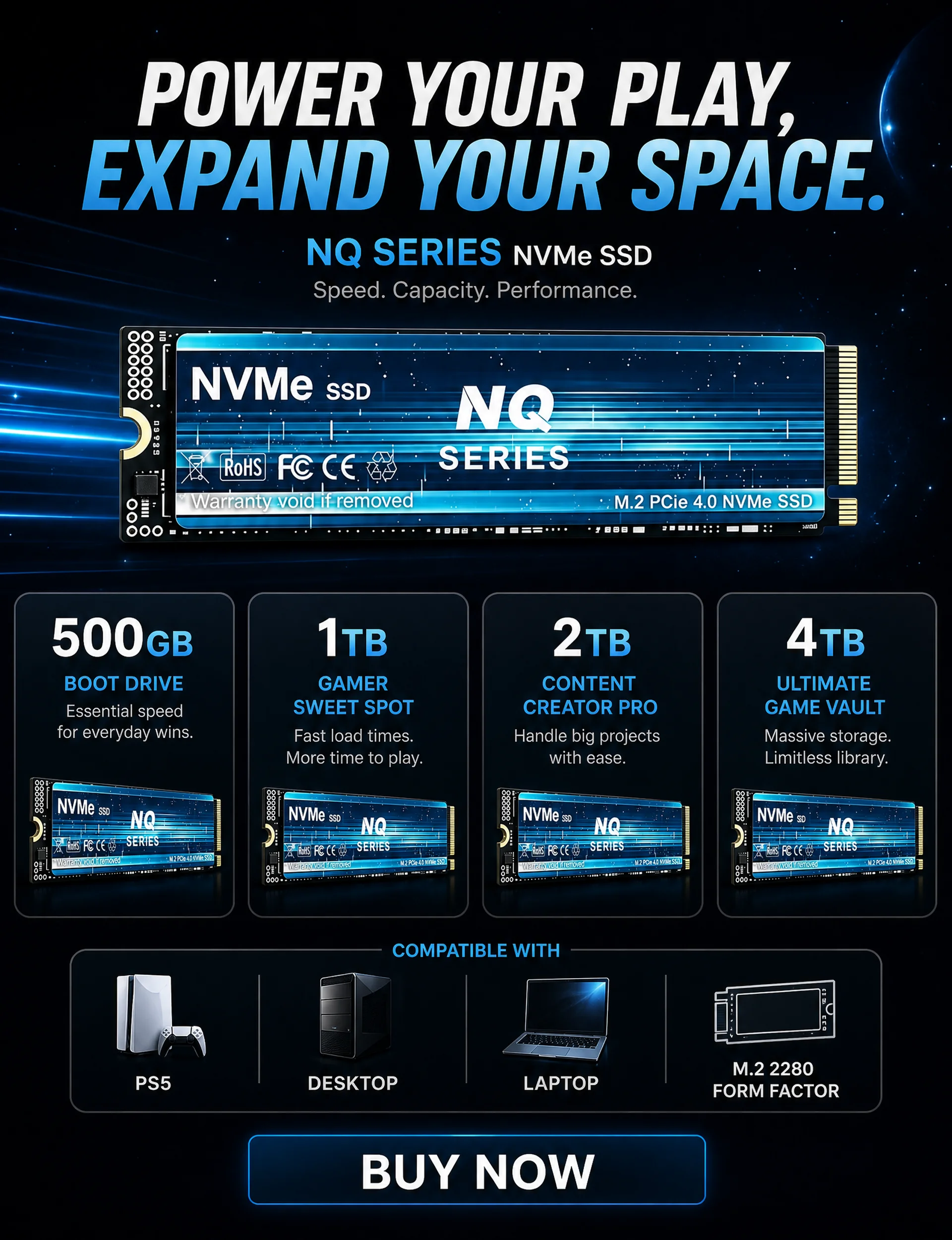 7300 MB/s NQ Serisi PCIe 4.0 N - M.2 Nvme 4Tb Pcie 4.0 Ssd incelemesi ve fiyatı